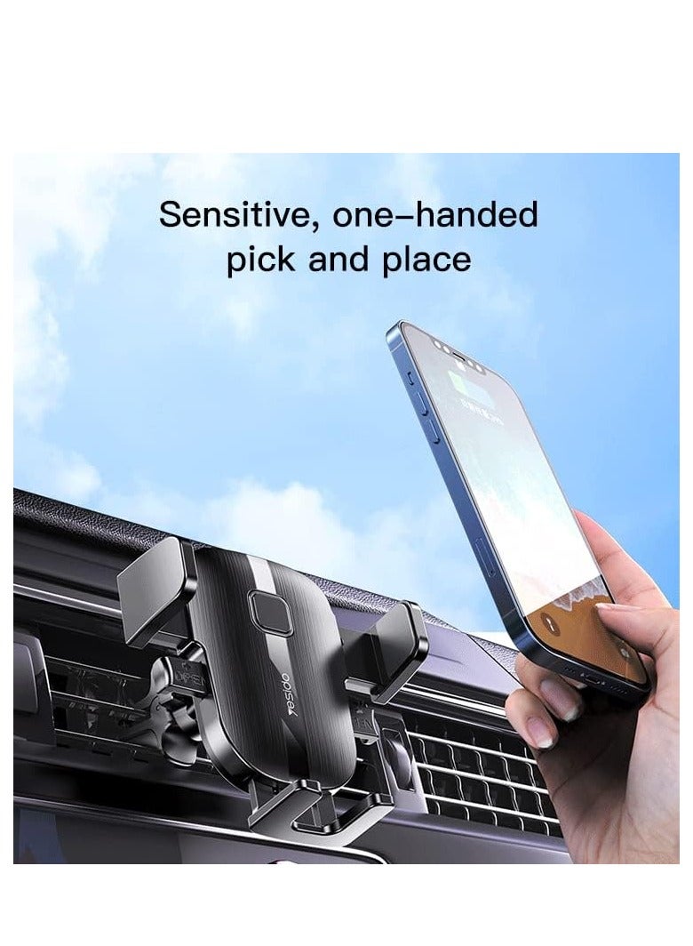 Yesido C162 Air Vent Car Mobile Holder Compatible with iPhone 12/11Pro/Xs MAX/XR/8, Galaxy S20/S10+/S9 - Image 5