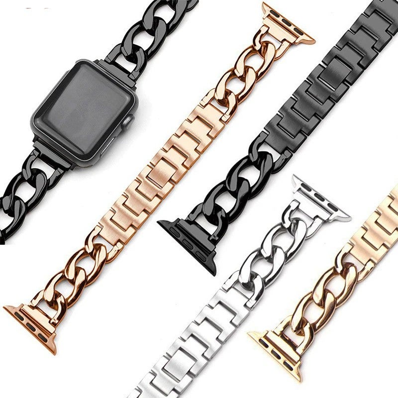 Bluejw Stainless Steel Link Bracelet Band for Apple Watch 40mm 41mm 44mm 45mm, Metal Strap Replacement for iWatch Series 8 7 6 5 - Image 2