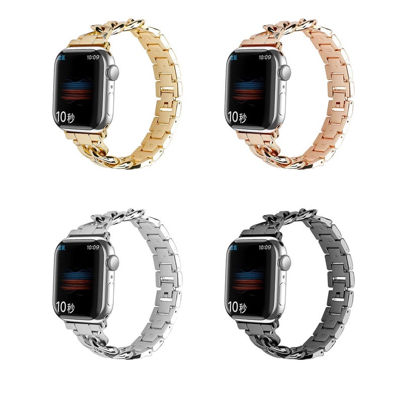 Bluejw Stainless Steel Link Bracelet Band for Apple Watch 40mm 41mm 44mm 45mm, Metal Strap Replacement for iWatch Series 8 7 6 5 - Image 3