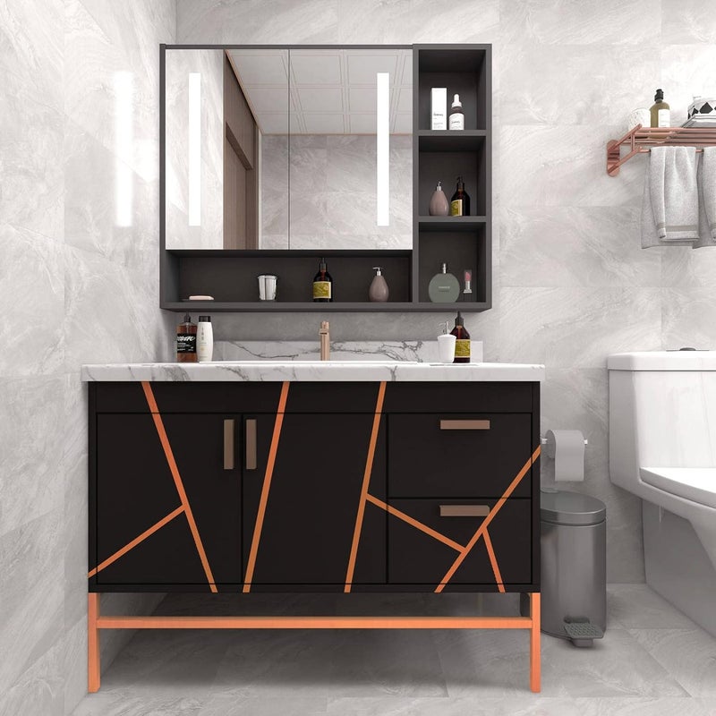 SUNBIRD Wall Stickers Rose Gold Contact Paper Self-Adhesive Metal Look Peel and Stick Wallpaper Film Home DIY Decor Furniture Shelf Liner (Chrome Rose Gold, 24 X 48 Inch) - Image 4