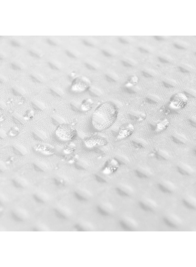Stall Fabric Shower Curtain Waffle Weave 32 X 84 Inches Extra Long Size Hotel Grade Spa 230Gsm Heavy Duty Water Repellent Washable White 32X84 - Image 4