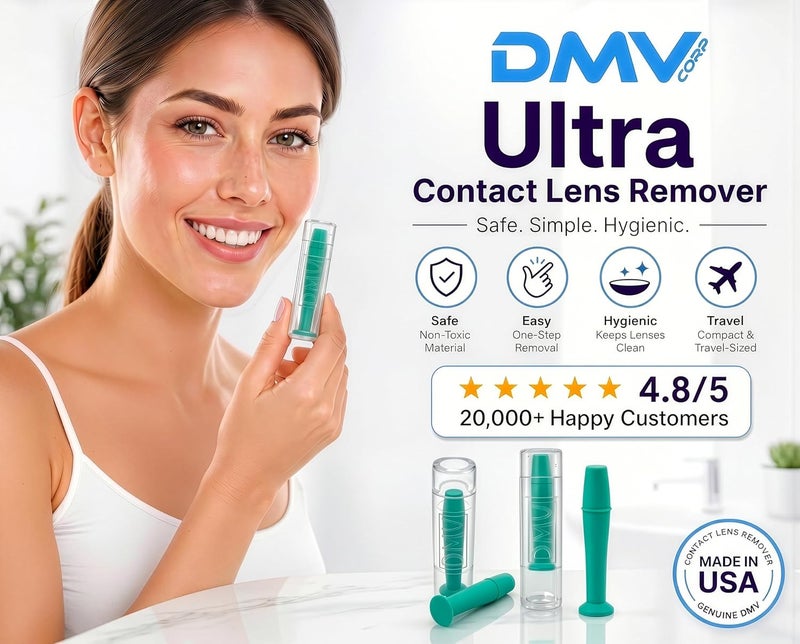 DMV Multi option design Genuine Ultra Eye Contact Lens Remover Tool, Pack of 3 - Made in USA - Durable Suction Cup Plunger for Scleral, Rigid Gas Permeable (RGP) & Hard Lenses - NOT for Soft Lenses Easy assemble alternatives - Image 2
