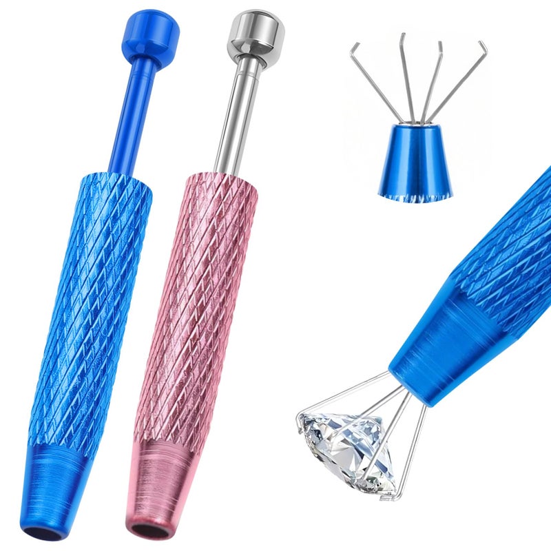 Hualleko Piercing Ball Grabber Tool,4-Claw Stainless Steel Jeweler Pick Up Tools,Septum Ball Screw Tool for Piercing Changing/Removal/Holder,Earring Pearl Grabber for Jewelry/Electronic Components - Image 1