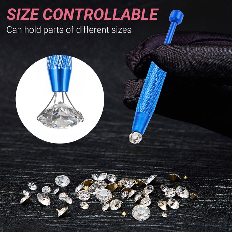 Hualleko Piercing Ball Grabber Tool,4-Claw Stainless Steel Jeweler Pick Up Tools,Septum Ball Screw Tool for Piercing Changing/Removal/Holder,Earring Pearl Grabber for Jewelry/Electronic Components - Image 5