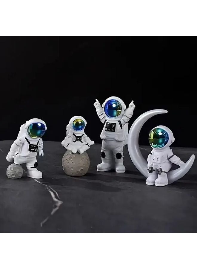 4 Styles Astronaut Statue Set Miniature Model Home Desk Decoration Birthday Gift - Image 5