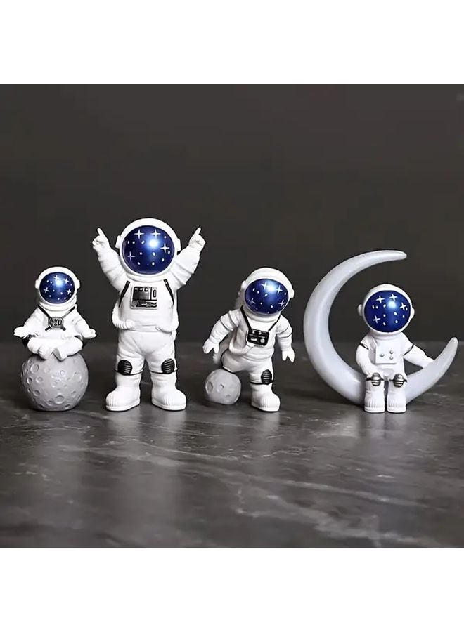 4 Styles Astronaut Statue Set Miniature Model Home Desk Decoration Birthday Gift - Image 1