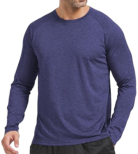 AKAWOOKO 4 Pack Men's Dry Fit T Shirts, Athletic Running Gym Workout Short Long Sleeve Tee Shirts for Men (Large, D04) - Image 3