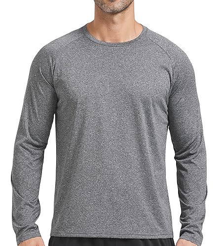 AKAWOOKO 4 Pack Men's Dry Fit T Shirts, Athletic Running Gym Workout Short Long Sleeve Tee Shirts for Men (Large, D04) - Image 4