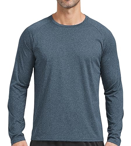 AKAWOOKO 4 Pack Men's Dry Fit T Shirts, Athletic Running Gym Workout Short Long Sleeve Tee Shirts for Men (Large, D04) - Image 2
