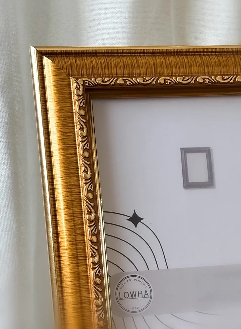 LOWHA Ornate Tabletop Picture Photo Frame with MDF Backing Includes Built-in Stand and Acrylic Front