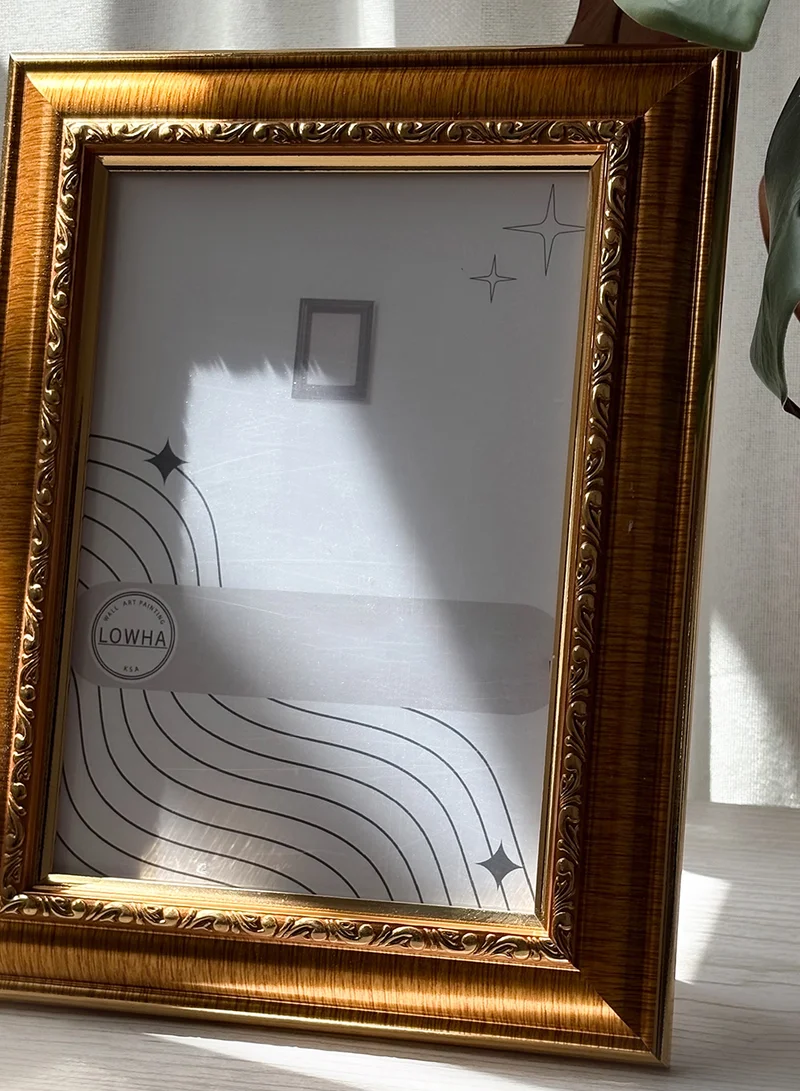 LOWHA Ornate Tabletop Picture Photo Frame with MDF Backing Includes Built-in Stand and Acrylic Front