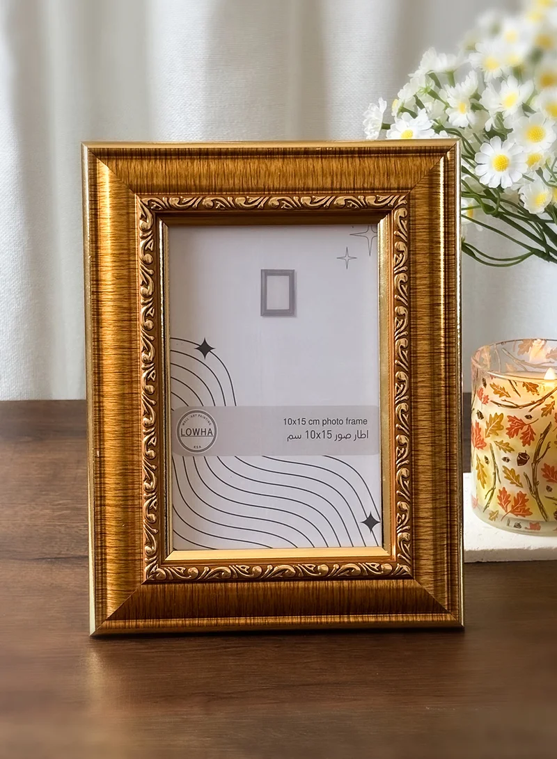 LOWHA Ornate Tabletop Picture Photo Frame with MDF Backing Includes Built-in Stand and Acrylic Front