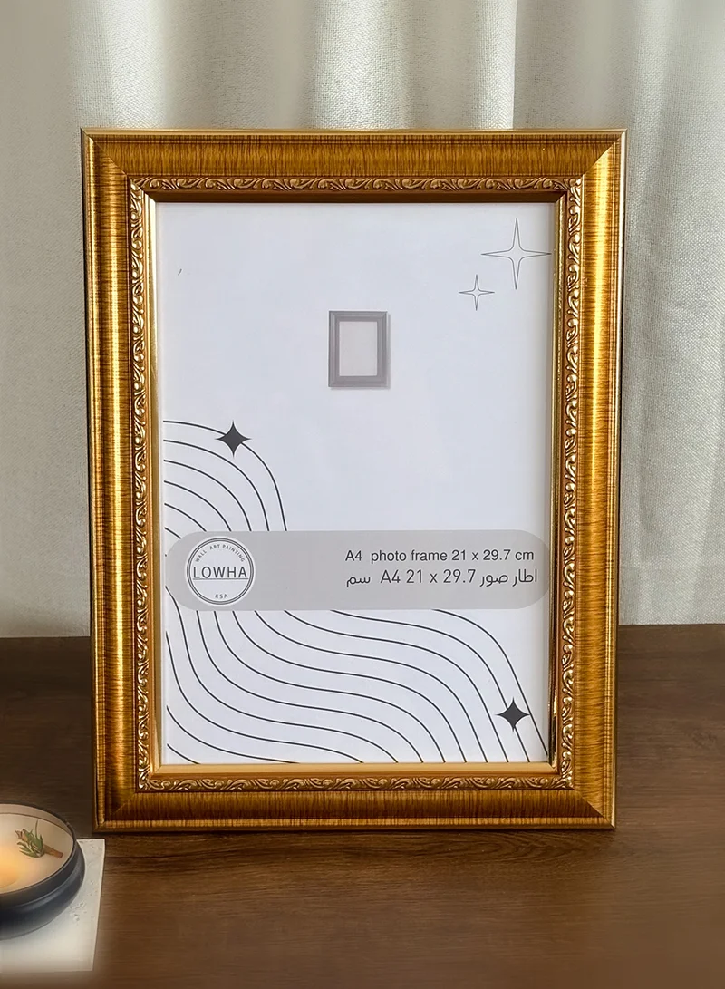 LOWHA Ornate Tabletop Picture Photo Frame with MDF Backing Includes Built-in Stand and Acrylic Front