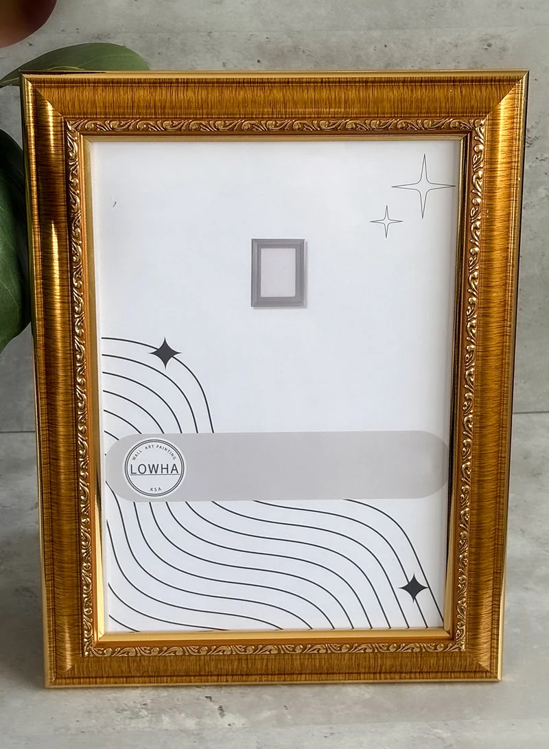 LOWHA Ornate Tabletop Picture Photo Frame with MDF Backing Includes Built-in Stand and Acrylic Front