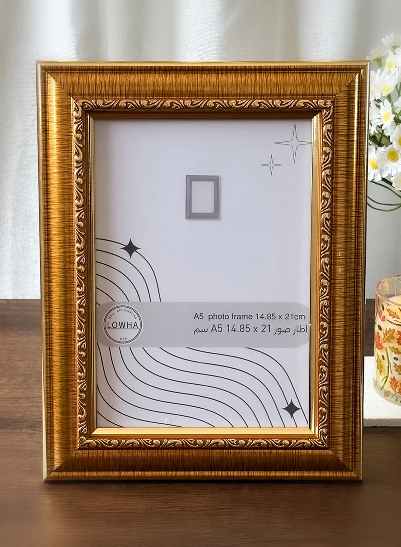 LOWHA Ornate Tabletop Picture Photo Frame with MDF Backing Includes Built-in Stand and Acrylic Front