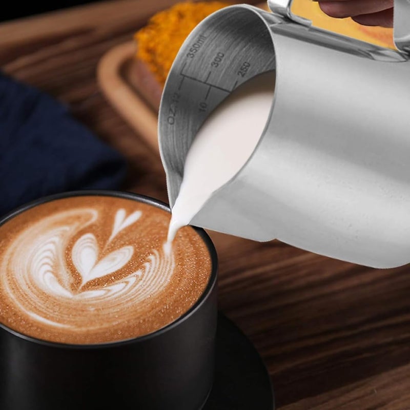 BEAN BLISS Bean Bliss 600ml Milk Pitcher with Internal mlOz Markings Stainless Steel Latte Art Pitcher Perfect for Steaming Milk Espresso and Frothing Professional Barista Tool  - Image 2