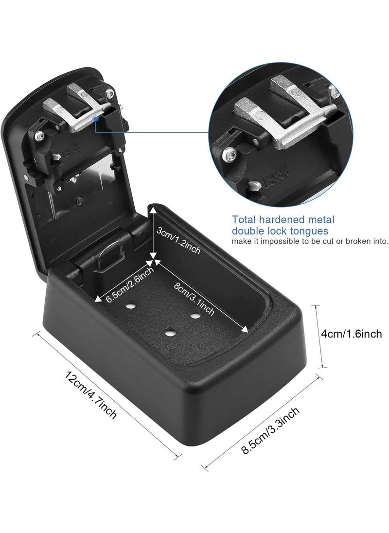 oddpod oddpod Combination Key Safe BoxKey Safe Lock Box Outdoor Storage Box with Code Combination Password Security Lock CH801 Black  - Image 5