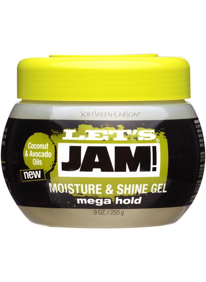 SoftSheen-Carson - Let'S Jam! Shining And Conditioning Gel By Dark And Lovely Mega Hold For All Hair Types With Coconut Oil And Avocado Oil No Parabens No Mineral Oil 9 Oz - Image 1