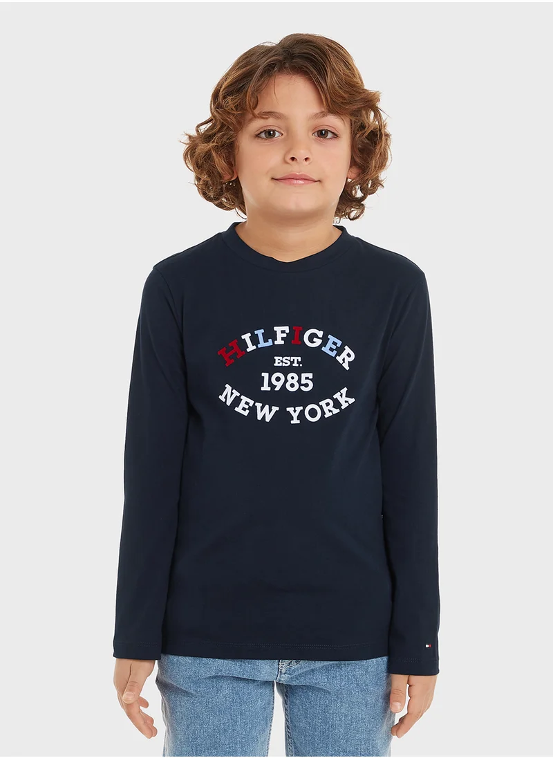 تومي هيلفيغر MONOTYPE FLOCK REGULAR TEE LS