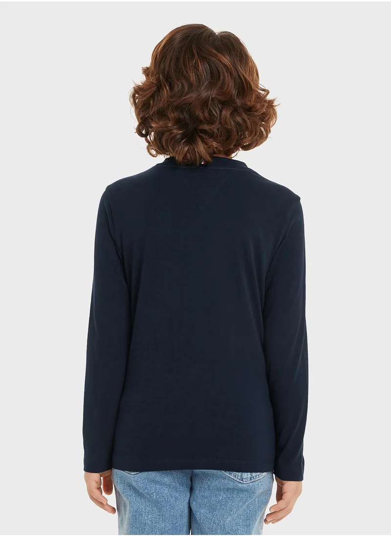 تومي هيلفيغر MONOTYPE FLOCK REGULAR TEE LS