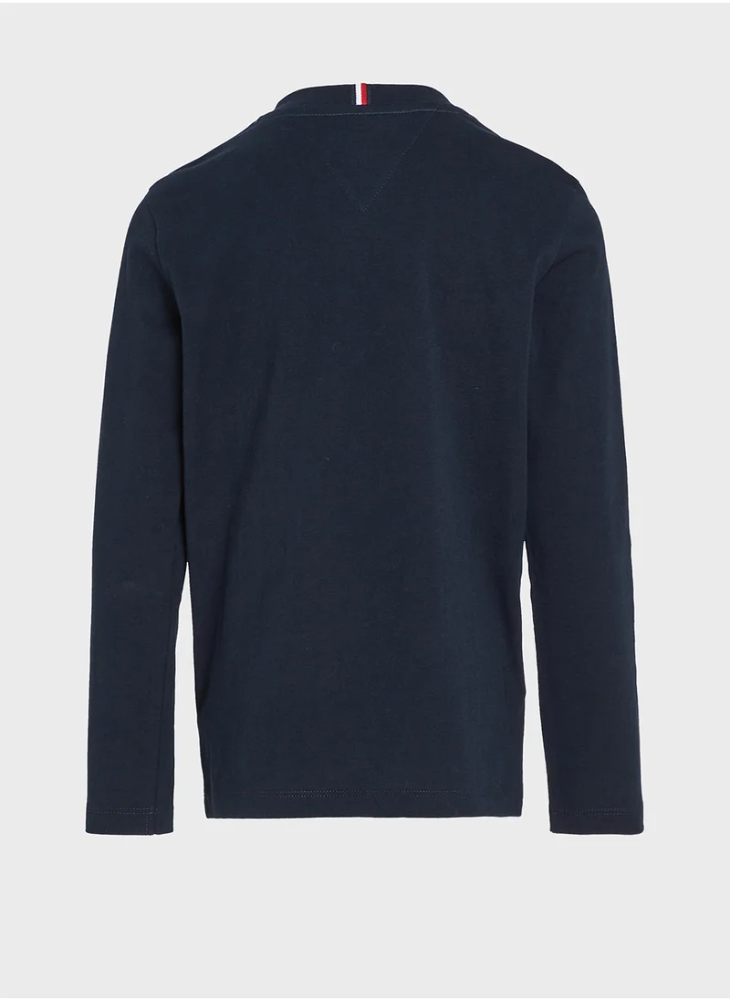 تومي هيلفيغر MONOTYPE FLOCK REGULAR TEE LS