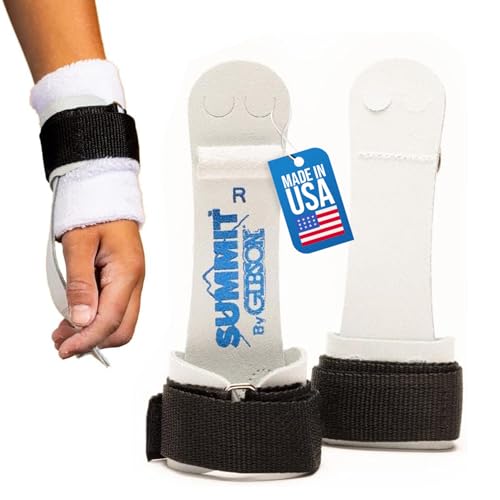 Gibson Athletic Summit Ring Gymnastic Grips for Boys Durable Leather Grip for Secure Grip Hand Grips for Early Competitor Gymnasts Gymnastics Grips for Boys Made In USA - Image 1