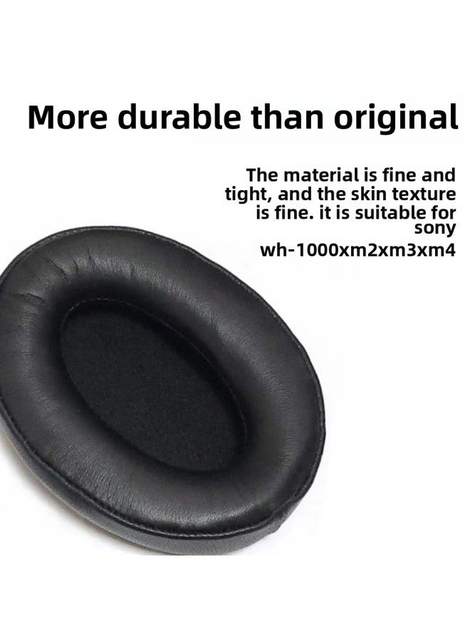 For Sony MDR-1000X WH-1000XM2 XM3 XM4 Earmuffs Earmuffs Earphone Cover Sponge Pullover Beam-Color:1000xm3 Black Gel Model [single With Glue Parts]  - Image 4