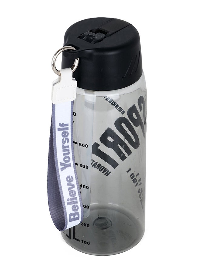 HYDROBREW زجاجة ماء مع حبل حمل 800 مل - أسود - Image 2