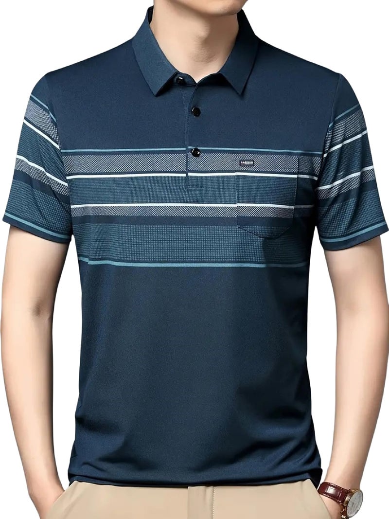 Lymio Men T-Shirt || T-Shirt for Men || Polo T Shirt (Polo-62-Blue-L) - Image 5
