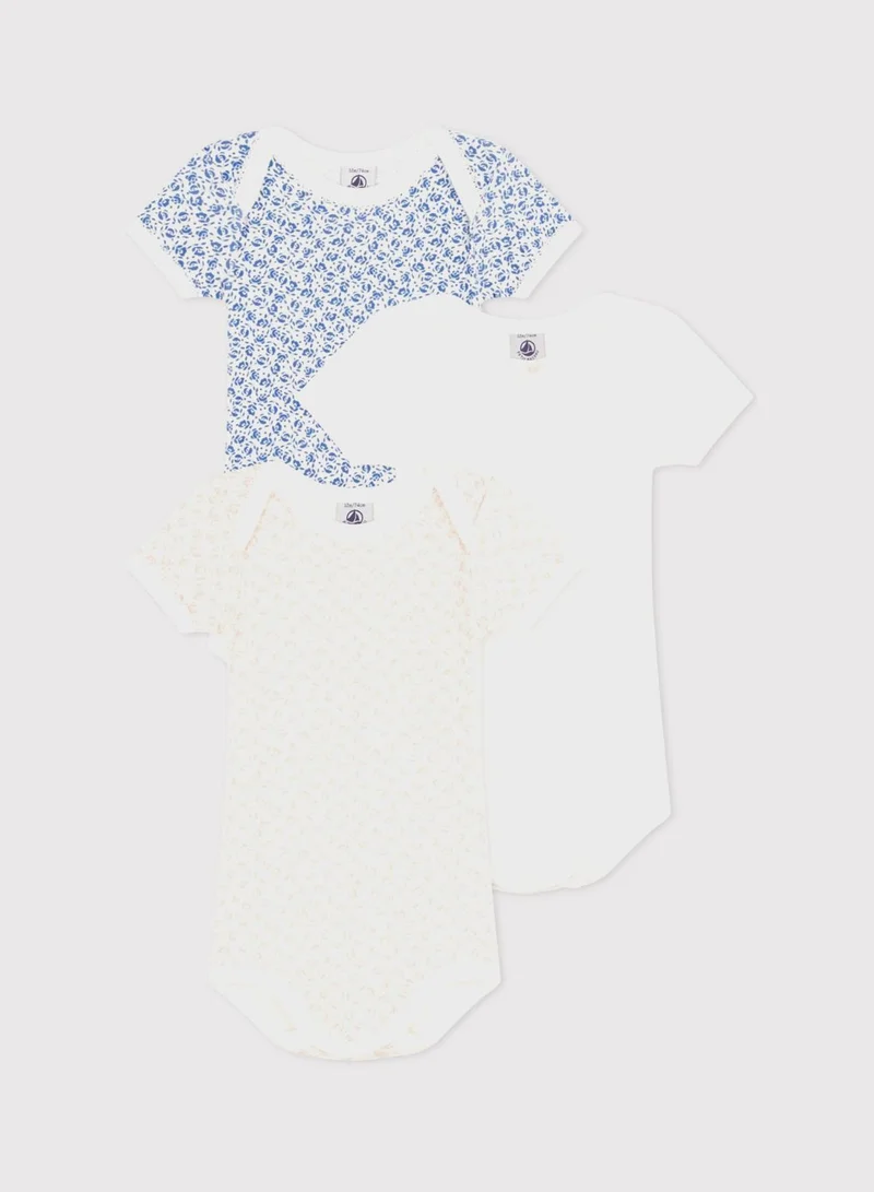 Petit Bateau Kids 3 Pack Printed Bodysuit