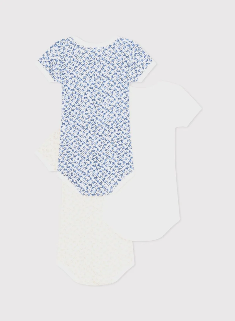 Petit Bateau Kids 3 Pack Printed Bodysuit
