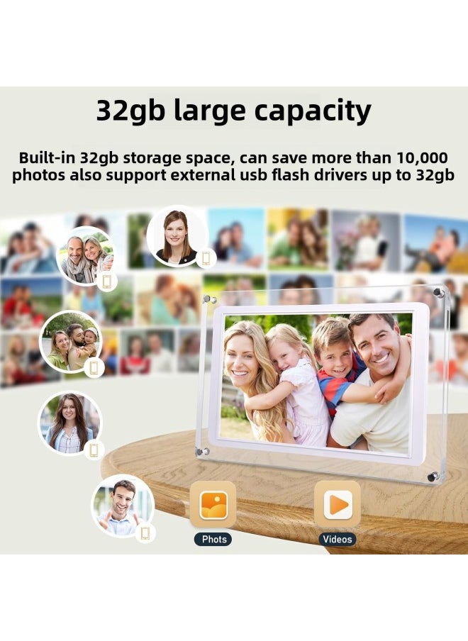 Generic - Acrylic Frameo Electronic Digital Photo Frame 10.1 Inch Smart WiFi Connection Picture Video Player-Color:10.1inch Acrylic Cloud Photo Frame European Regulations - Image 1
