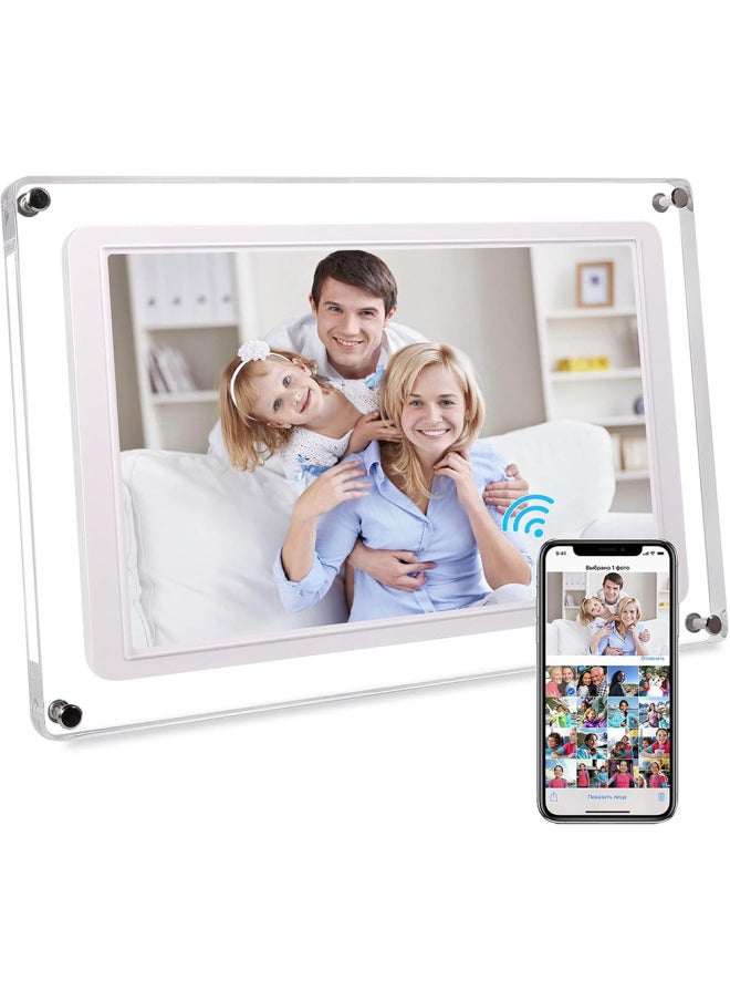 Generic - Acrylic Frameo Electronic Digital Photo Frame 10.1 Inch Smart WiFi Connection Picture Video Player-Color:10.1inch Acrylic Cloud Photo Frame European Regulations - Image 1