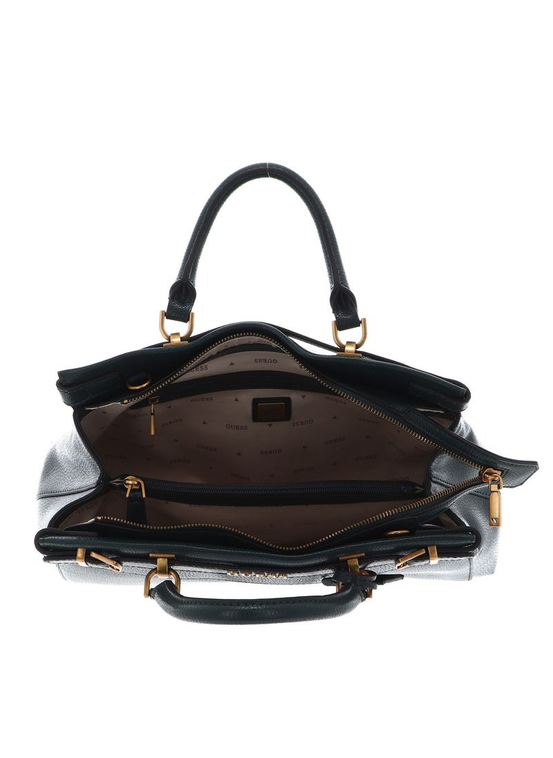 GUESS - Sestri Satchel Bag Forest Green - Image 1
