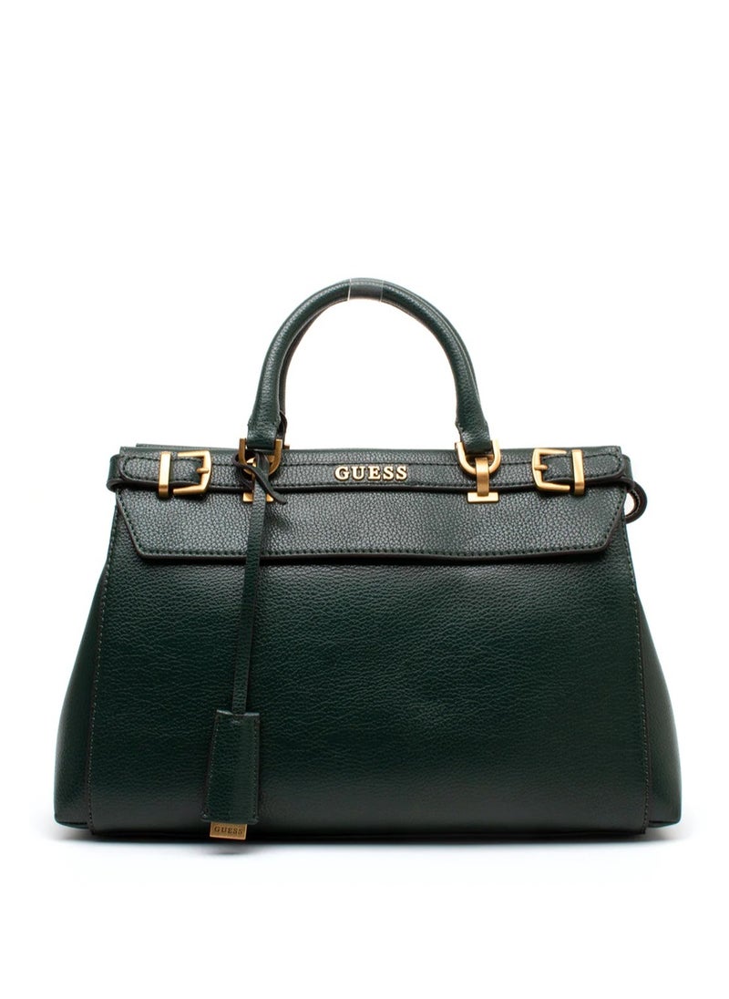 GUESS - Sestri Satchel Bag Forest Green - Image 1