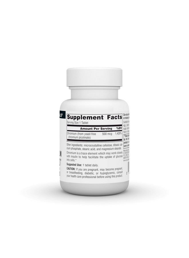 Source Naturals Ultra Chromium Picolinate 500 mcg Yeast-Free Dietary Supplement - 120 Tablets - Image 2