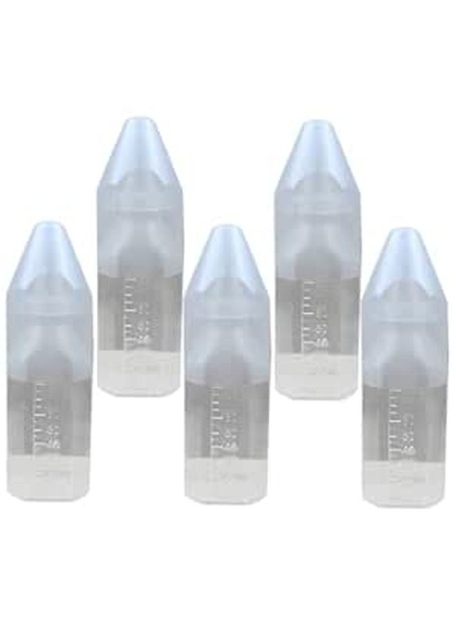 5 Pack Newborn Disposable Milk Bottles With Nipples And Covers Food Grade Portable Transparent Design - Image 1