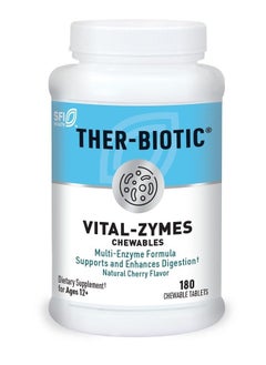Vital-Zymes Chewable Digestive Enzymes - Broad Spectrum, DPP-IV Activity Digestive Enzymes - Supports The Breakdown of Proteins, Fats, Carbs, Sugars & Fibers - Gluten Free (180 Tablets)