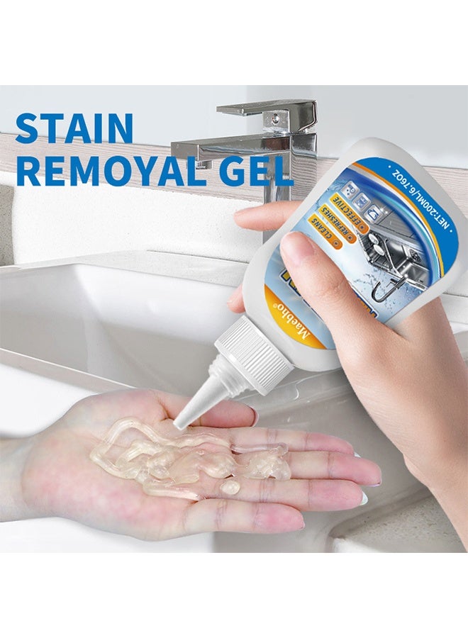Maebho Stain Removal Gel，Mold and Mildew Removal Gel Stain Cleaner Household Cleaning for Washing Machine Washer Tiles Grout Sealant Kitchen Bathroom Sinks Showers Bathtub-200ml - Image 3