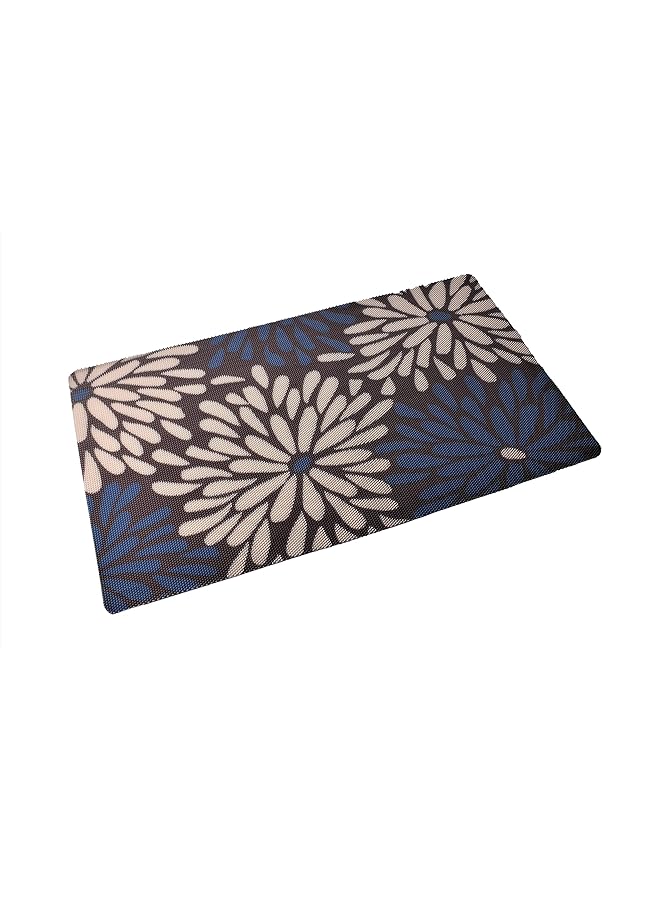 هوم كونسيبت سجادة باب مضادة للانزلاق بنقشة زهور متعددة الألوان 75×45 سم - Image 1