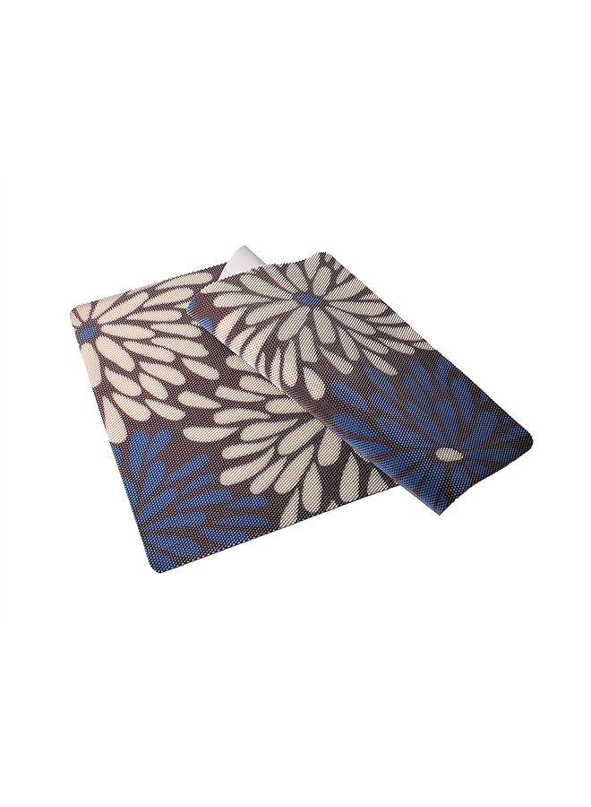 هوم كونسيبت سجادة باب مضادة للانزلاق بنقشة زهور متعددة الألوان 75×45 سم - Image 2