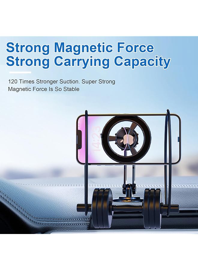 KASTWAVE Car Phone Holder, Magnetic Phone Holder For Car 360° Adjustable Cell Phone Mount Magnetic Suction Car Phone Holder Universal Metal Car Phone Holder For All Mobile Phones - Image 4