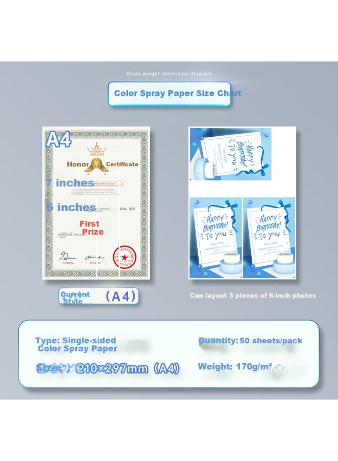 A4 170g Color Inkjet Printing Paper Promotional Flyer Advertising Leaflet Printing Paper 50 Sheets/bag 11833