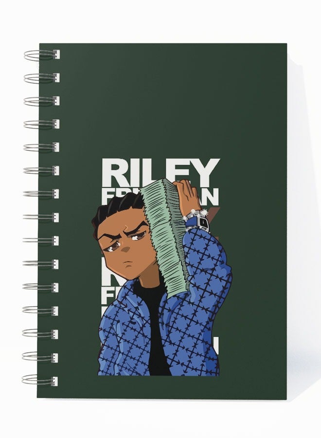LIT The Boondocks A5 Notebook The Boondocks A5 Size Spiral Notebook Riley Freeman Spiral Notebook Brotherhood Funny anime Moment Money Anime  - Image 1