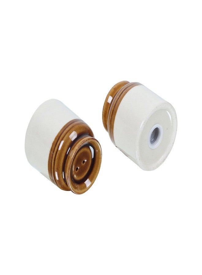 QIMACPLUS Salt & Pepper Shakers - Vintage Ceramic Salt & Pepper Shaker Set - Retro Farmhouse Home Decorative Jar Dispenser for Kitchen(Set of 2) - Image 3