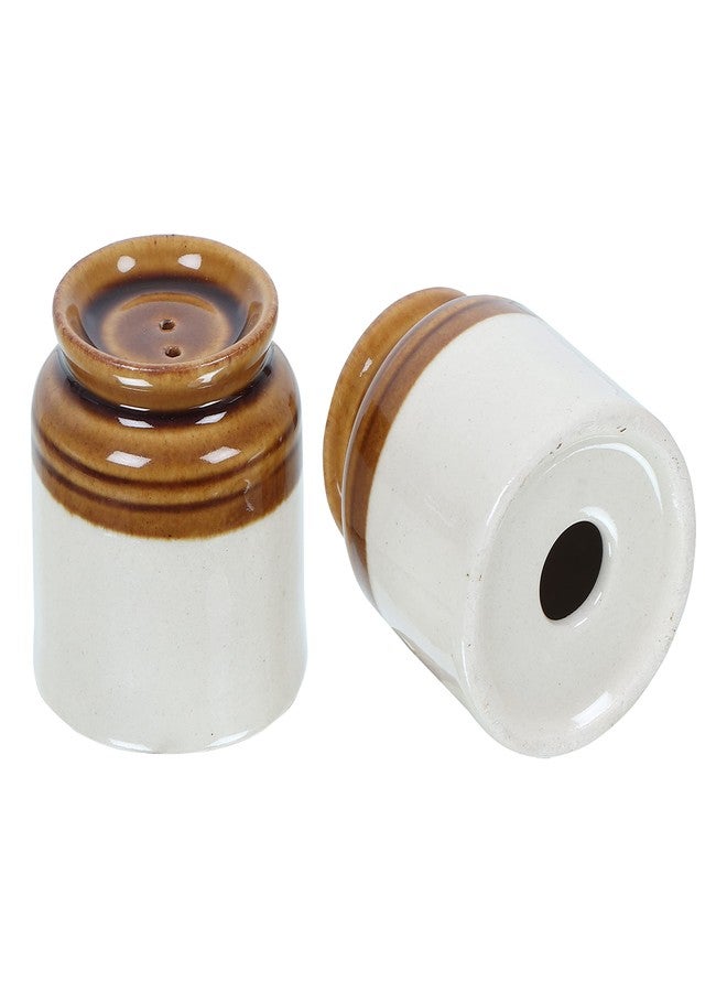 QIMACPLUS Salt & Pepper Shakers - Vintage Ceramic Salt & Pepper Shaker Set - Retro Farmhouse Home Decorative Jar Dispenser for Kitchen(Set of 2) - Image 4