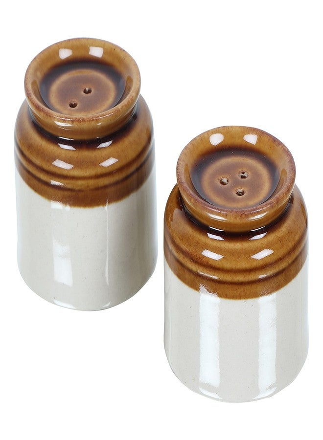 QIMACPLUS Salt & Pepper Shakers - Vintage Ceramic Salt & Pepper Shaker Set - Retro Farmhouse Home Decorative Jar Dispenser for Kitchen(Set of 2) - Image 2