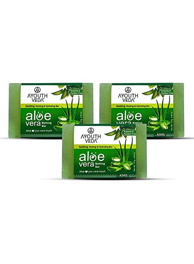 AYOUTHVEDA Aloe Vera Bathing Bar For Nourishes & Hydrate The Skin (Pack Of 3) - Image 2