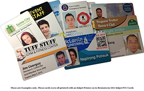 Brainstorm ID Inkjet PVC Cards (50 Pack) - Inkjet Printable PVC ID Cards with Brainstorm ID's Enhanced Ink Receptive Coating - Waterproof and Double Sided Printing - Works with Epson and Canon Inkjet Printers - Image 3