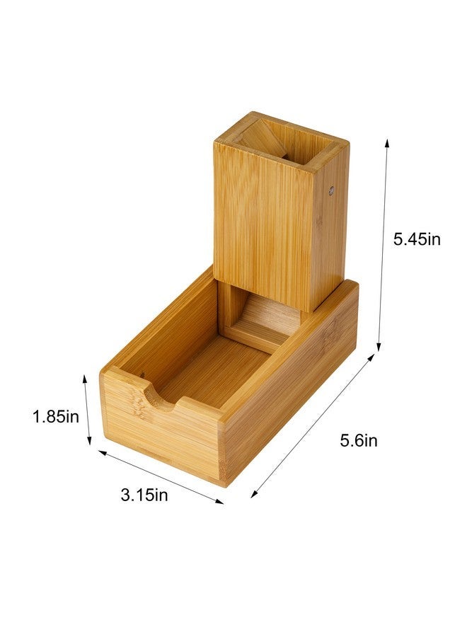 Cusdie Bamboo Dice Tower Foldable Wooden Die Roller Castle Rolling Case for Dungeons and Dragons, Board Game, D&D, RPG(No Logo) - Image 5